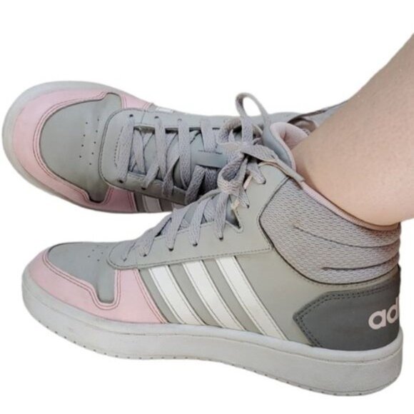 Adidas NEO Hoops 2.0 Mid Sneaker Shoes High Tops Hi Size Men's 5 Womens WOMANS 7 - Picture 2 of 16